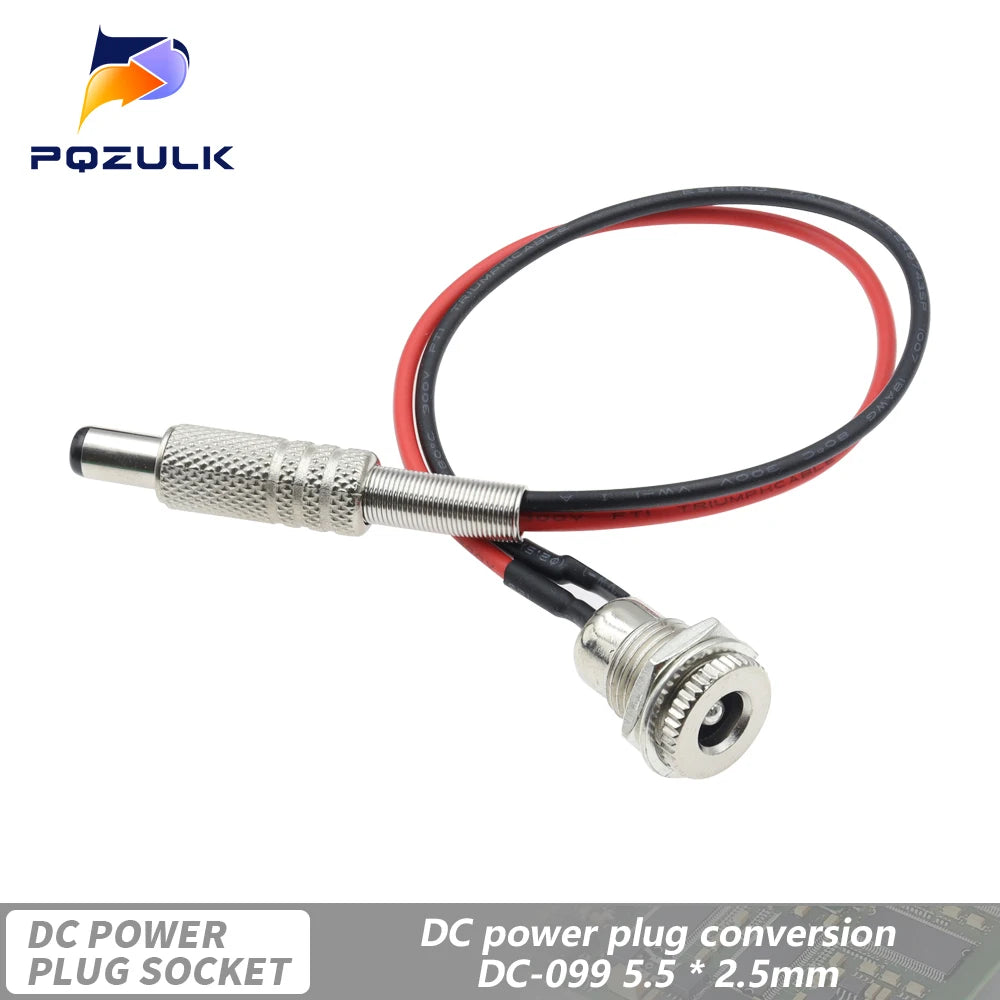 DC-099 DC Power Male Female Jack Charging Socket Jack With Cable Male Female Power Plug Connector Male Female Connector Adapter