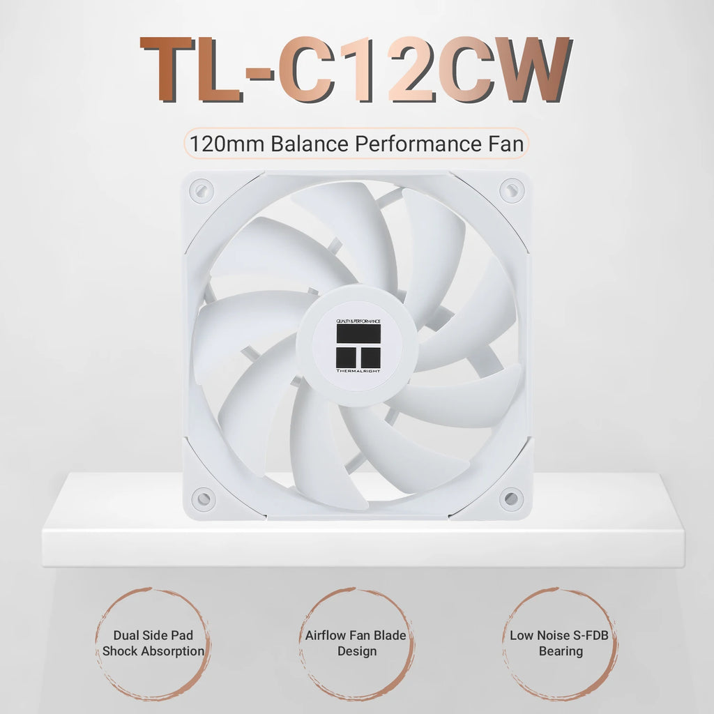 Thermalright 120mm Case Fan TL-C12C EXTREM/C12CW-S/C12C-S/C12CW/C12C CPU Cooling Fan ARGB 120mm High Performance Fan