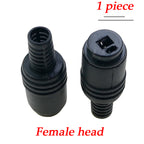 2PCS 2 Pin Black DIN Plug Speaker and HiFi Connector Screw Terminals Connector Power Audio Lamp Signal Plug Adapters