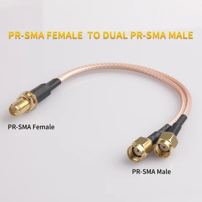 RP SMA Male/Female to Dual SMA Male Female 2 X SMA 2 Way Antenna Adapter Y Type Splitter Pigtail RG316 RF Coax Extension Cable