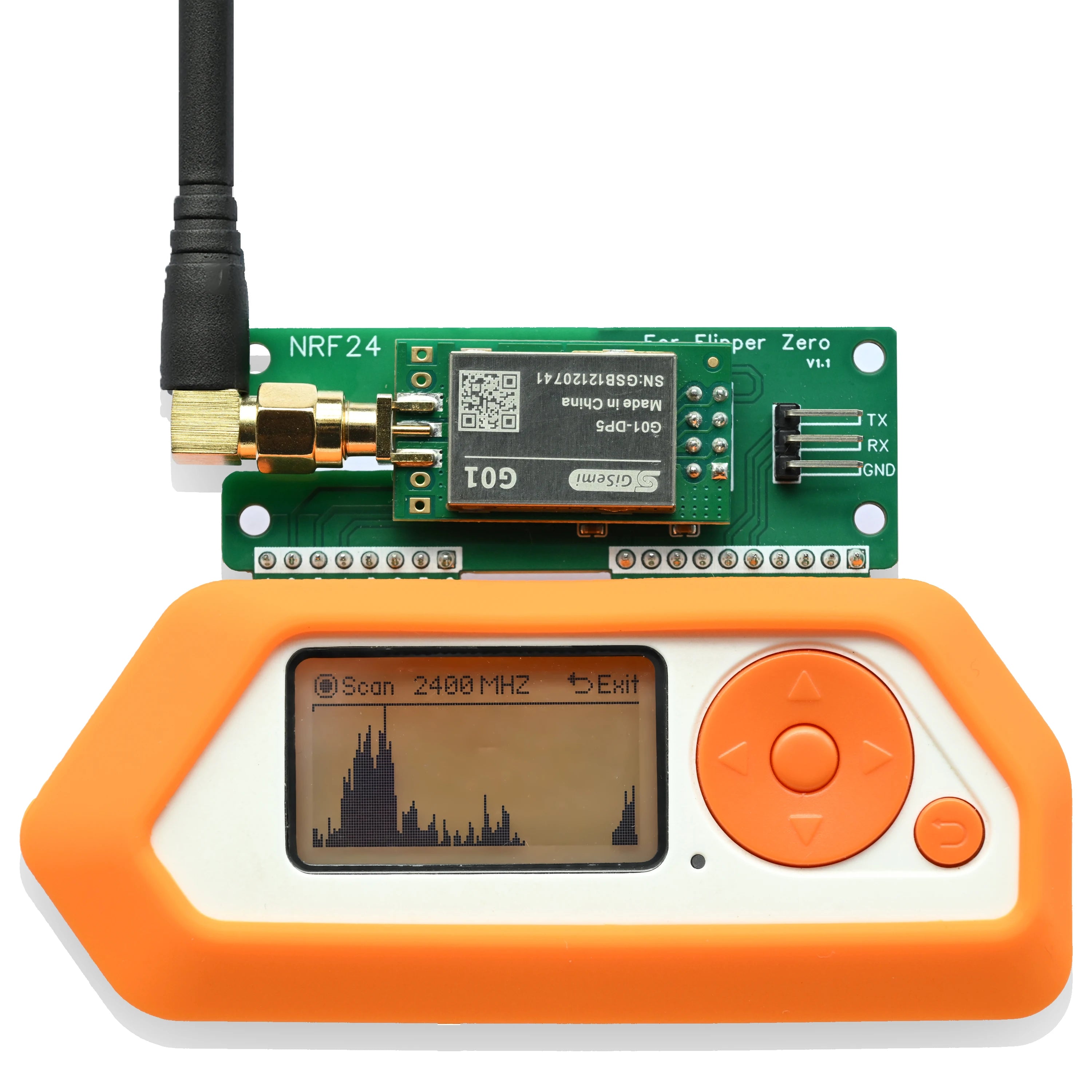 Flipper Zero NRF24L01 Expansion Board, 2.4GHz Development Module with Antenna, Sniffer & Mouse Jacker PINGEQUA