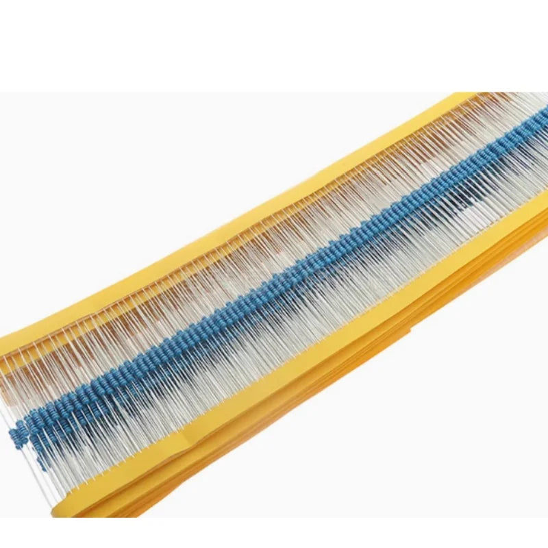 100pcs 1/4W 0R-22M 1% Metal Film Resistor 0.25W 0 2.2 10 100 150 220 270 330 470 1K 2.2K 4.7K 10K 47K 100K 470K 1M 10M 20M Ohm