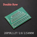 YUXI 1PCS 1.27mm 2.0mm 2.54mm Pitch Transfer Plate Converter Single Double Row Pin PCB PCI Adapter Board