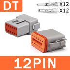 2/3/4/6/8/12Pin Deutsch Type DT Connector Plug-In With Fixed Flange DTM/DTP Waterproof Wire Automotive Connector