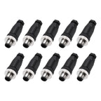 10Pcs 4/5/8 Pin M12 Male/Female Aviation Wire Connector A Code Waterproof IP67 Circular Connector Aviation Plug for Automation