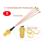 1PCS SMA to IPX Splitter Cable RP-SMA/SMA Female to 2/3/4x RF1 1st Generation Female Jack RG178 Pigtail Antenna Extension Jumper