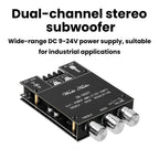 ZK-502T Dual Channel Stereo Power Amplifier Module TPA3116D2 Chip 50Wx2 Bluetooth 5.0 AUX Input DC9-24V High Low Bass Adjustment Audio AMP Board for Speaker DIY