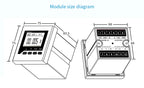 High Precision Isolated Dual Display DC Voltmeter Ammeter Panel Meter, uA Level Detection Threshold Alarm, RS485 Modbus RTU LED