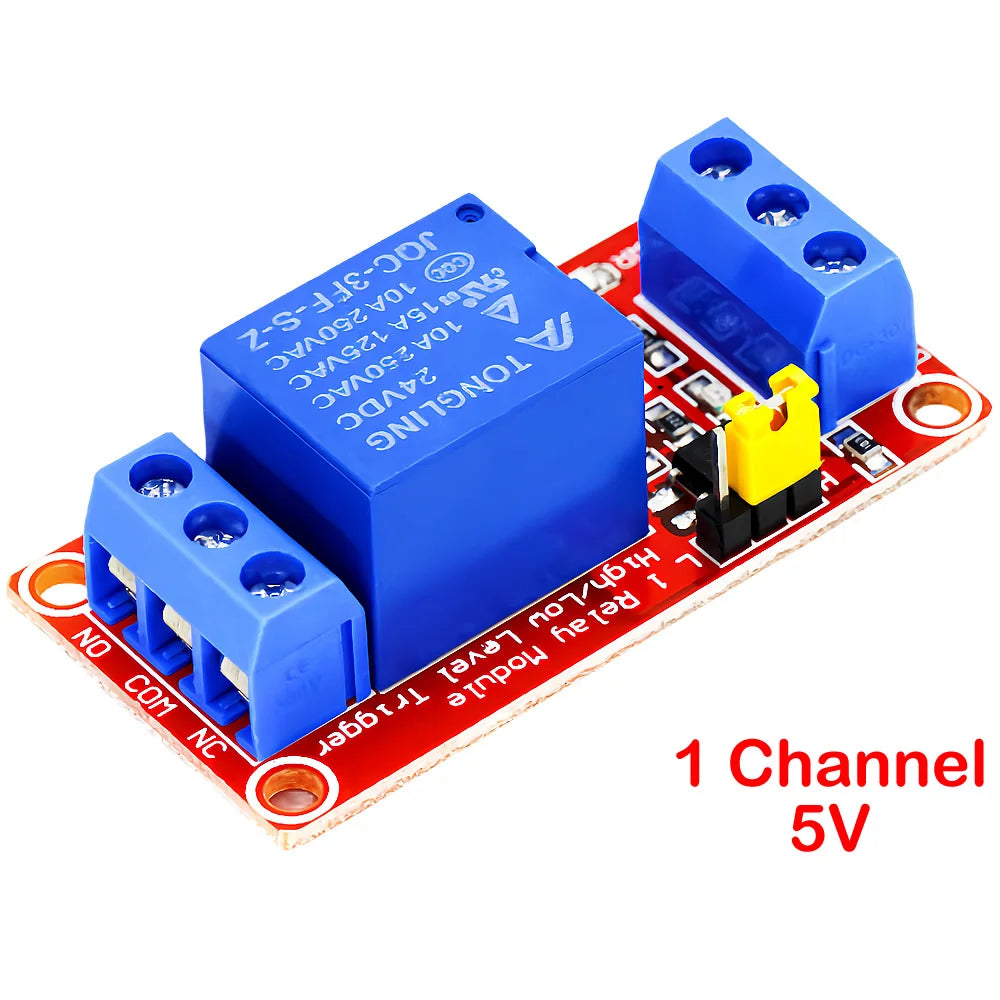 Relay Module 1 Channel 5V 12V 24V Board Shield With Optocoupler Isolation Support High and Low Level Trigger for Arduino