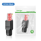 2PCS RJ45 CAT6A CAT6 Connector, ZoeRax Tool Free Ethernet Termination Plugs, 23AWG to 26AWG Cable Internet Plug Toolless