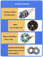 12V 24V 42MM 4260 155KG Planetary Gear BLDC Brushless DC Reduction Motor Large Torque Low Speed Long Life Low Noise 7-1351rpm