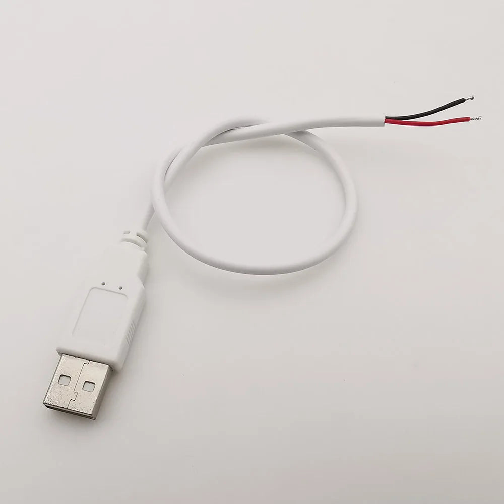 5V USB 2.0 A Female Male Power Supply Cable Connector 2Pin 4Pin Wire Charge Extension Cable Adapter Welding Line DIY 0.3m 1m 2m