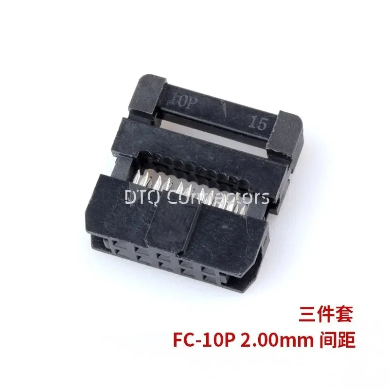 10Pcs 2.0 2mm Pitch FC 2X3/4/5/6/7/8/10/12/13/15/17/20/25 Pin IDC Female Header Socket Connector For 1.0mm Flat Cable
