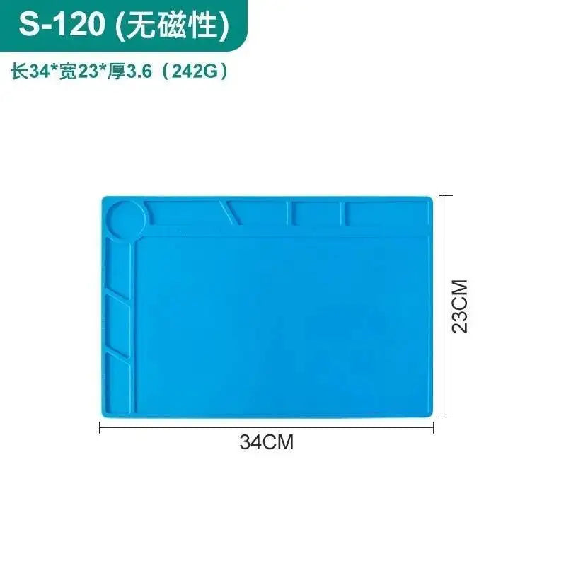 Welding Mat Heat Insulation Working Pad Silicone Soldering Mat Soldering Work Station Pad for Phone Welding Repair Tool