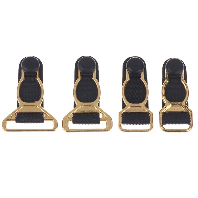 10Pcs 10/12/15/18MM Metal Adjust Buckle For Corset Leg Garter Belt Clip Hook Suspender Ends Buckles Hosiery Stocking Grips