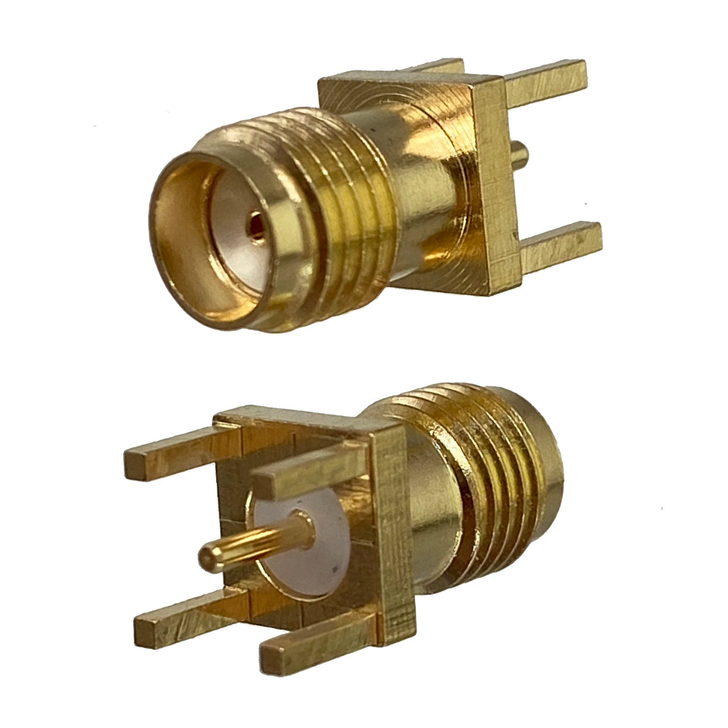 1pcs Connector SMA RP SMA  Male Plug & Female Jack Solder PCB & PCB edge Clip Mount Wire RF Coaxial Converter Brass FJP-810