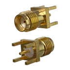 1pcs Connector SMA RP SMA  Male Plug & Female Jack Solder PCB & PCB edge Clip Mount Wire RF Coaxial Converter Brass FJP-810