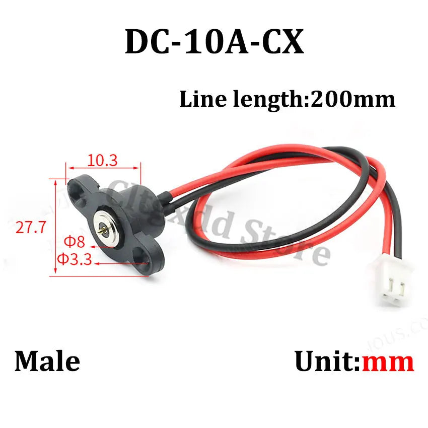 Cltgxdd DC-10A/11A-CX DC-12A-CX DC-15A-CX Magnetic Male Female Connector W/ XH Terminal 8mm 10mm Magnetic Plug With Line  Cable