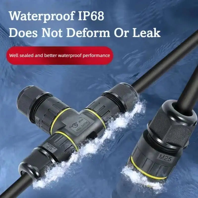 IP68 Waterproof Electrical Wire Connector I T Type Solderless Street Lights Quick Cable Wiring Outdoor Rainproof Terminal Blocks