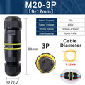 IP68 M20 Waterproof Connector Electric Junction Box 2/3Pin Screw Connection Solderless for 5-12mm Cable,Adapter Terminal Outdoor