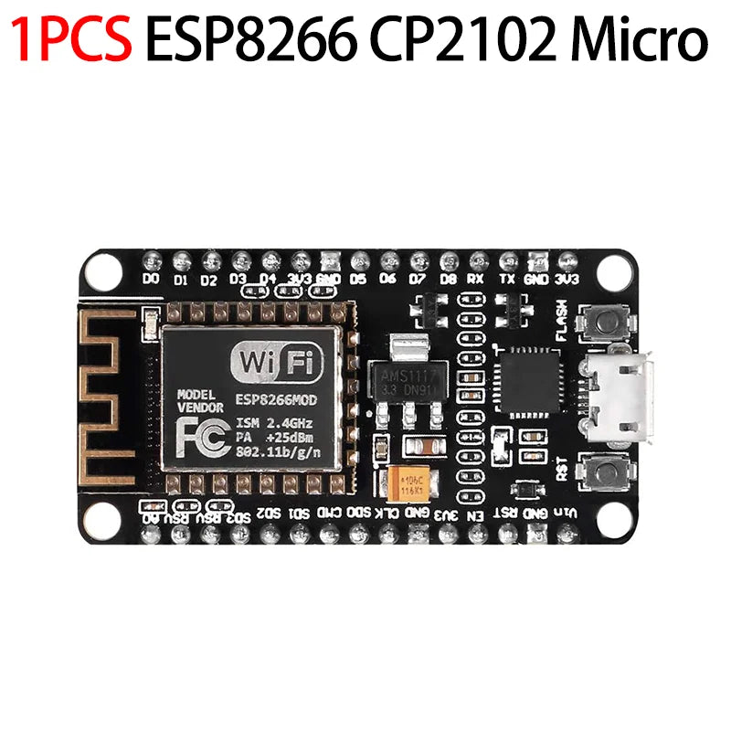 ESP8266 Wireless Module CH340/CP2102/CH9102X NodeMcu V3 V2 Lua WIFI Internet of Things Development Board Based ESP-12E ZY8266