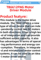 TB6612FNG Dual Motor Driver - 1A Motor Control Module for Arduino Microcontroller, Superior to L298N