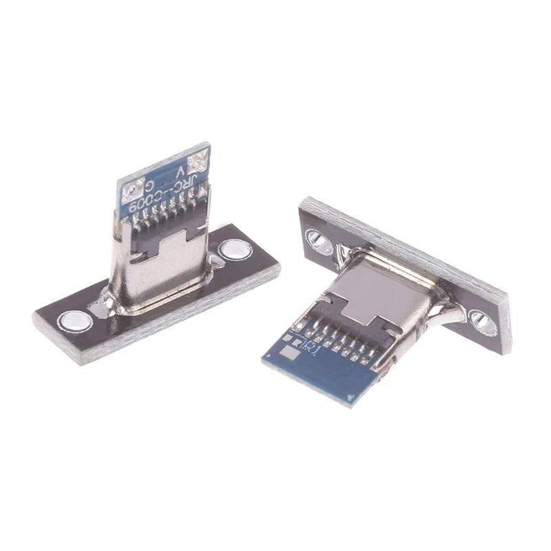 5Pcs New USB 3.1 Type C Socket With Screw Fixing Plate Type-C USB Jack 3.1 Type-C 2Pin 4Pin Female Connector Jack Charging Port