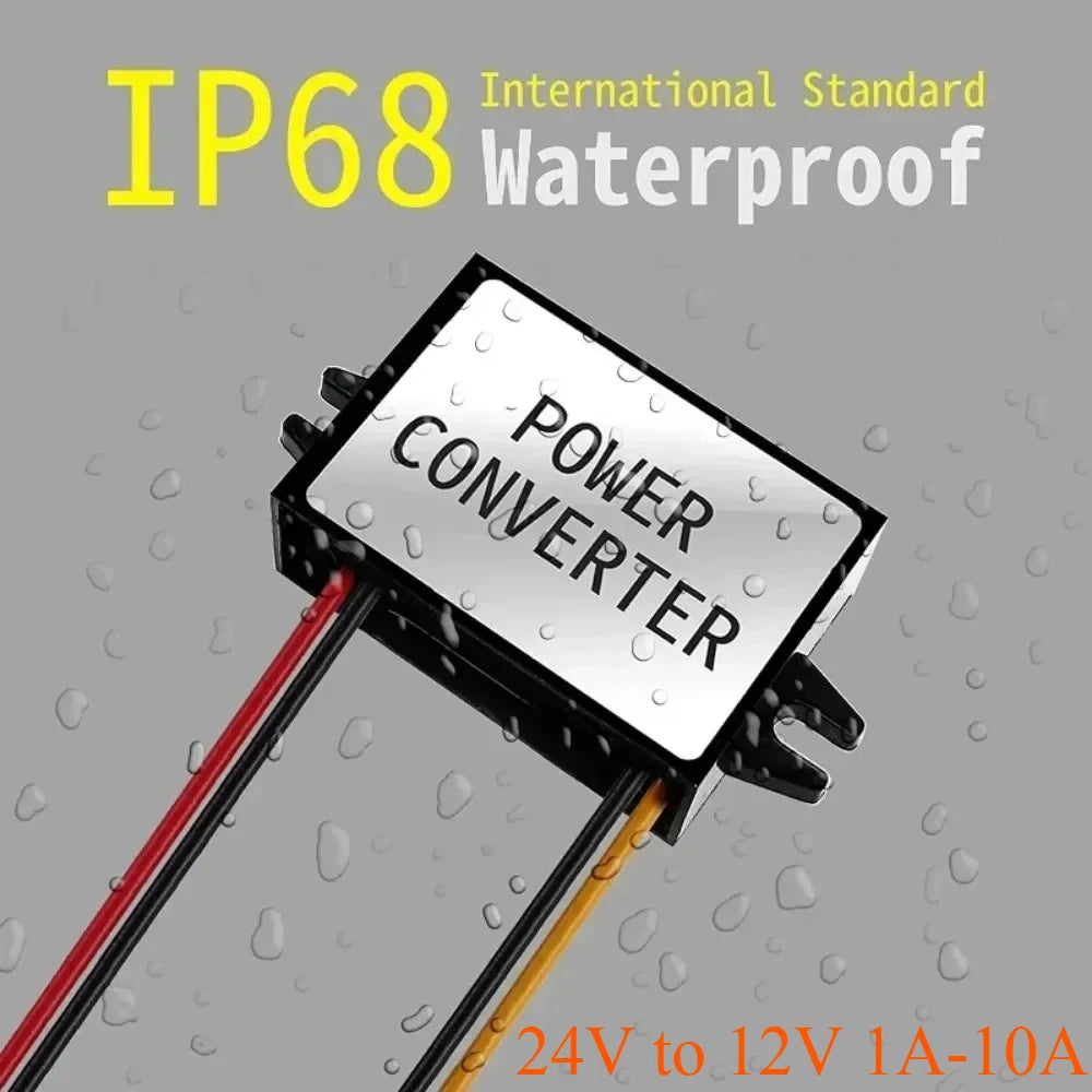 24V to 12V 1A-10A Step Down Converter Adaptive DC to DC Buck Converter Transformer Module Regulator Car Power Supply Module