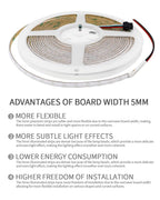 WS2812B RGBIC Individually Addressable COB LED Strip WS2812 High Density 60/100/160Leds/m 5mm/10mm COB Led Light DC5V