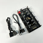 This ARGB Cooling Fan Kit Includes Five 120mm Cooling Fans and a PWM ARGB 2-in-1 Hub, Suitable for Computer Cases (Forward Fan)