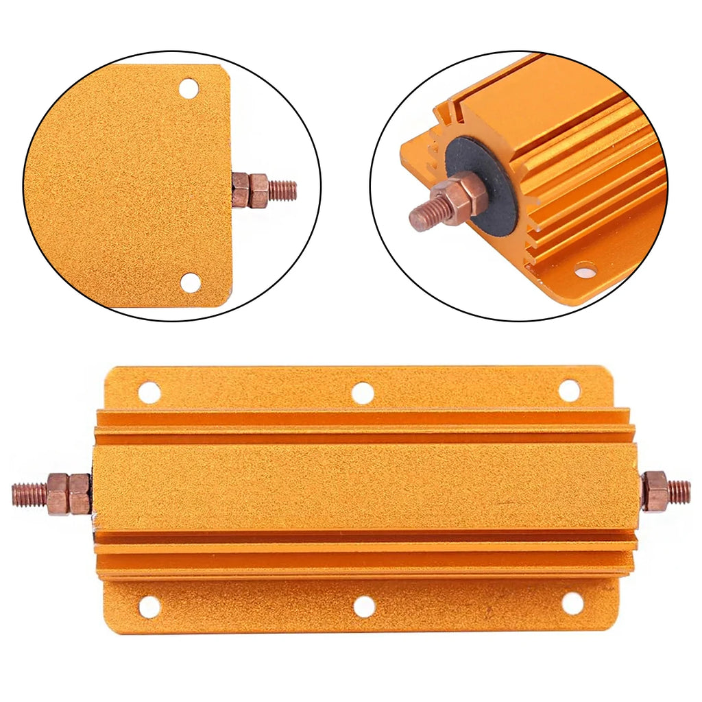 1pcs RX24 200W Aluminum Power Metal Shell Case Wirewound Resistor 1R 2R 4R 8R Ohm