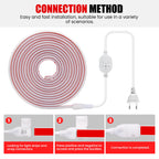 220V Dimmable COB LED Neon Strip Light 288Leds/M IP67 With Switch/Dimmer EU Plug Flexible Adhesive Tape for Home Garden Lighting