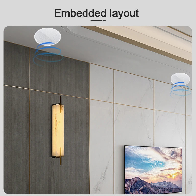 3 Inch 10W Wall Ceiling Speakers 8 ohm Impedance Full Range Stereo Sound Embedded Passive Speakers Home Background Music System