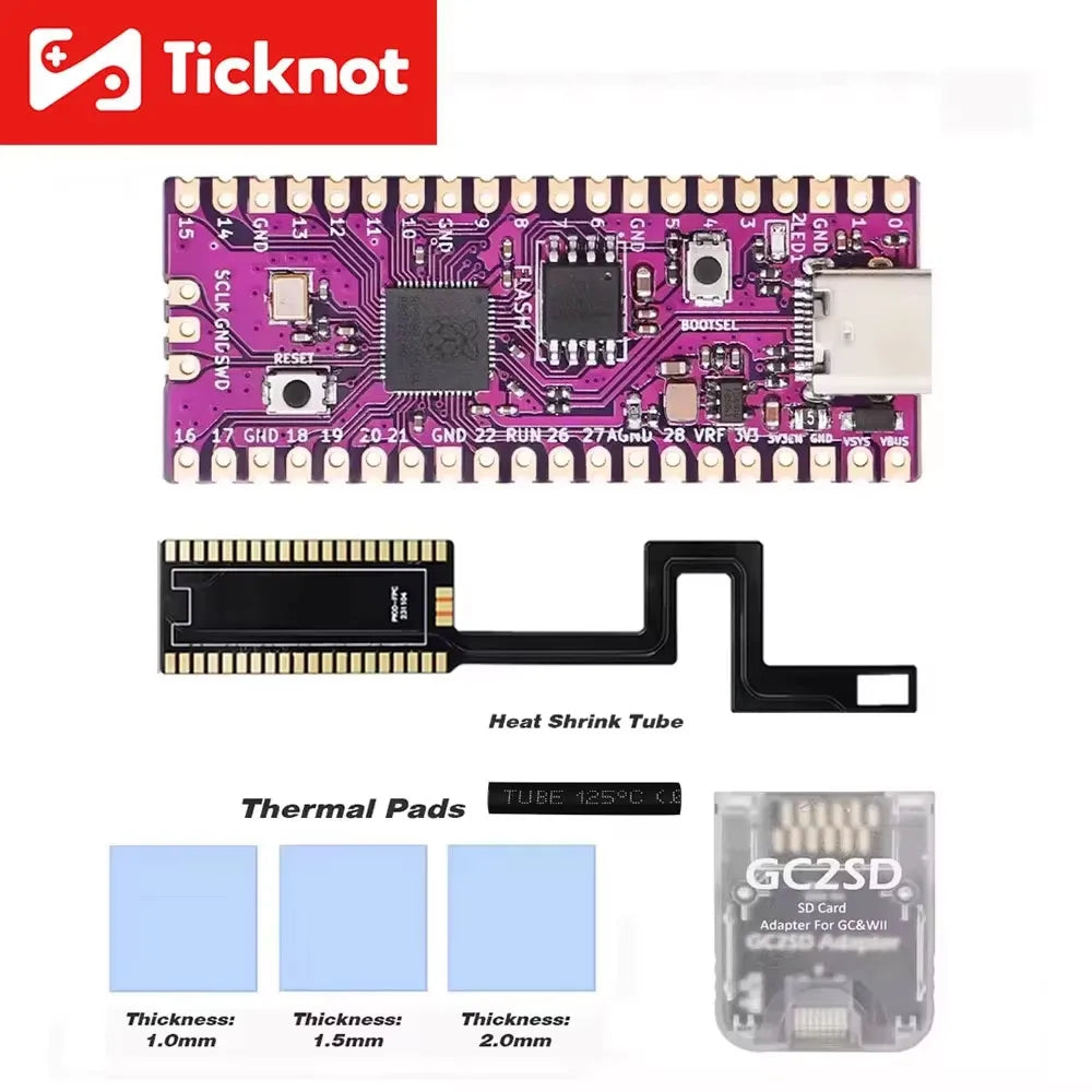 Picoboot Flex Cable For Gamecube DOL-001 Raspberry Pi Pico Board With GC2SD/SD2SP2 Pro Adapter For NGC Game Accessories