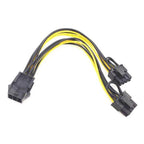 Adapter PCI-E 6 Pin To Dual 6+2 Pin 8 Pin Power Splitter Graphics Card for Mining Farm Video Card Gpu for Riser Extension Cable