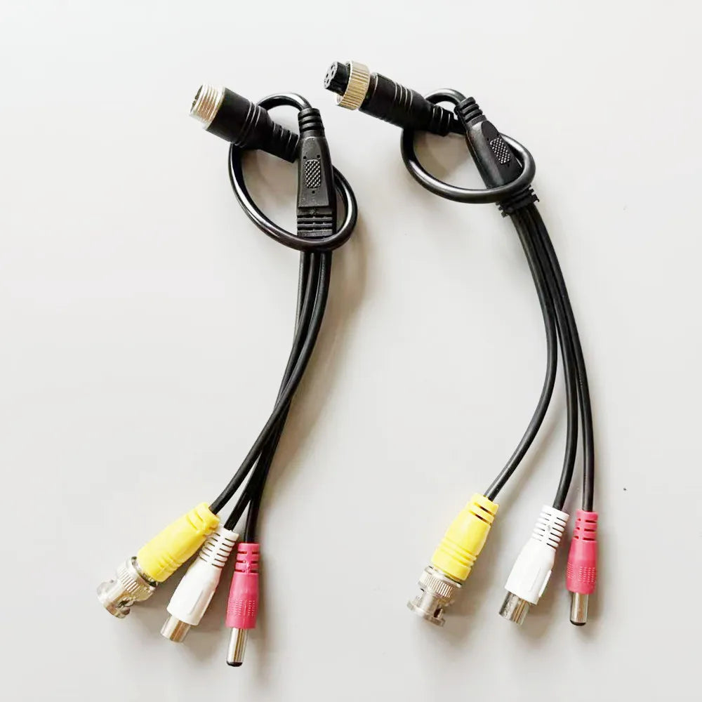 4 Pin Aviation Head Cable 4 Pin Male/Female Plug to RCA +DC + BNC Converter Cable For Car Rear Camera Monitor