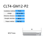 M12 Capacitive Proximity Sensor 3-wire DC 10-30V NPN PNP IP67 Flush Plug-in Unit