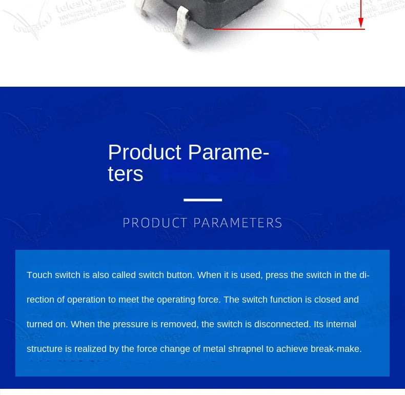 20PCS 12x12mm X4.3/5.5/6/7/8/9/10mm Micro Push Tact Switch 4pin Touch Button Mini Tactile Pushbutton Toggle Pcb Momentary Switch