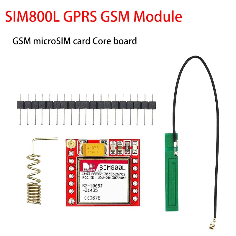 Smallest SIM800L GPRS GSM Module Kit MicroSIM Card Core BOard Quad-band TTL Serial Port with the antenna