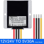 GYVRM DC DC 12v 24v to 5v Voltage Converter 1A 2A 3A 5A 10A 15A 20A 25A 30A 40A Step Up Down Buck 5v Voltage Reducer