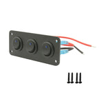 12V 1-4 Gang Universal Toggle Switch Panel USB Car Boat Marine RV Truck Blue LED Styling Accessories Marine Rocker Switch
