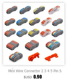 COB LED Wire Connector 5 8 10mm Connection Solderless Mini Buckle FCOB RGB CCT LED Strip Lights 2 3 4 Pin No Dark Area Connector