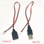 0.3m 5V USB Power Supply Cable 2 Pin USB 2.0 A Female Male 4 Pin Wire Jack Charger Charging Cord Extension Connector DIY