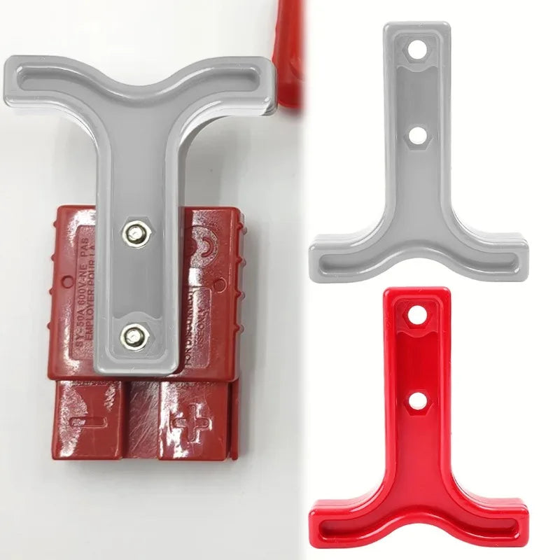 For Anderson Plug Pull Handle Caravan Solar Battery Quick Disconnect Connector Safe Release T Handle Red Gray Auto Accessories