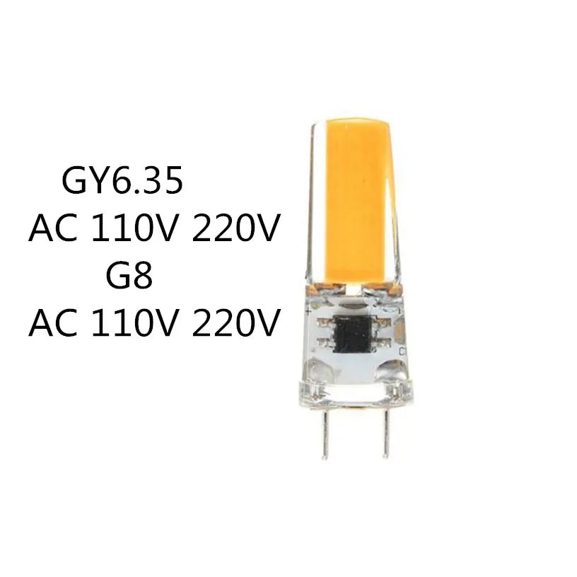 LED COB 6W 10W GY6.35 G4 G9 E14 12V 110V 220V Dimmable LED G9 220V LED E14 220V Cob2508 Dimming LED G4220V Cob2508 Crystal Light