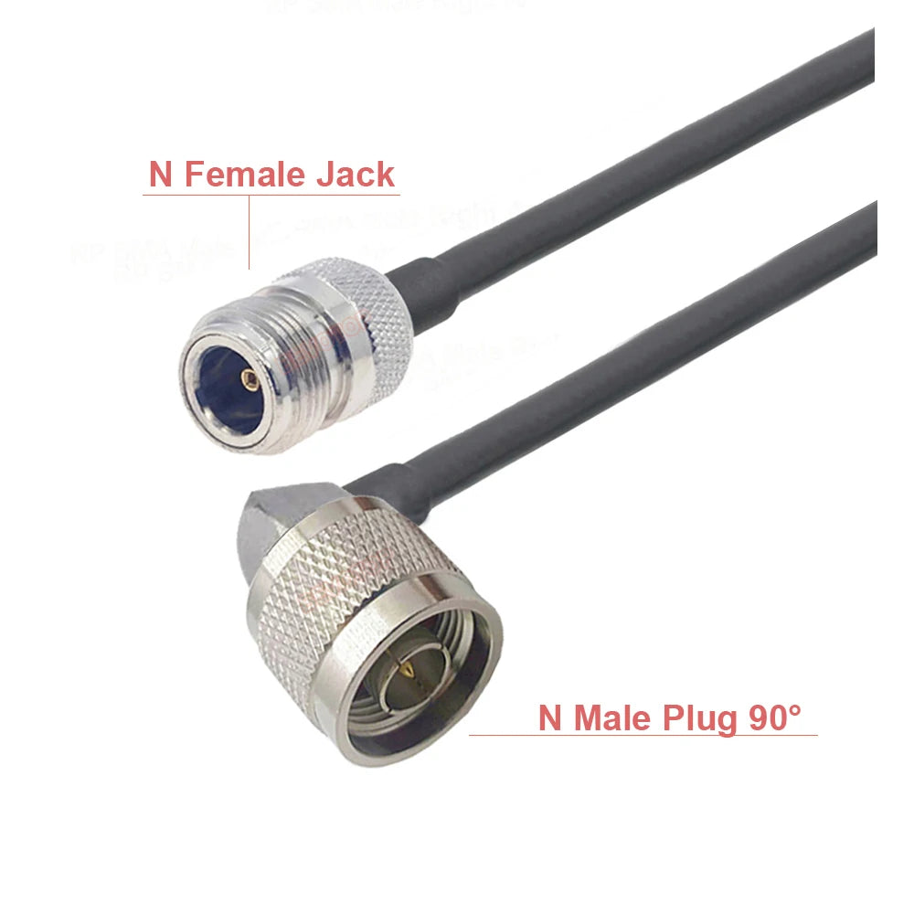 N Type Cable RG58 N Male to N Female Connector Extension Cable Low Loss RG-58 N Cable Male to Female Jumper Pigtail 15cm~30m