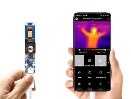 2026 Long-wave IR Thermal Imaging Camera Module, Raspberry Pi IR Camera, 80x62 Pixels, Options for FOV and Connector
