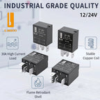 LANBOO 12V/24V 30A Violet Relay for Car 4PIN/5PIN 1NO/1NO1NC Modification Parts