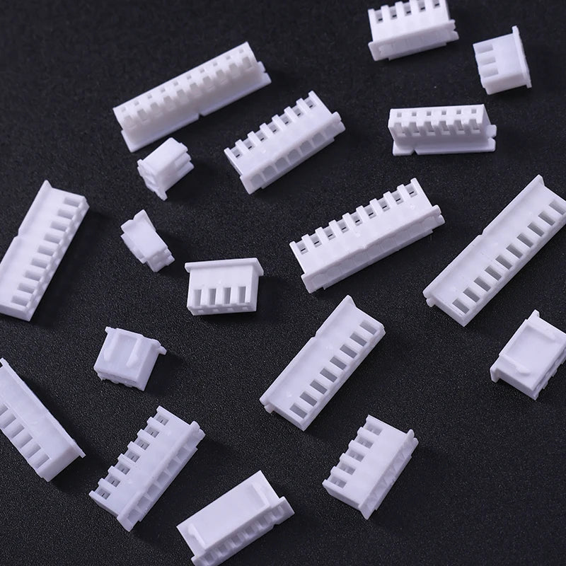 50Pcs JST XH2.54 2/3/4/5 Pin Terminals Plastic Shell Male Plug + Female Socket Wire Connector XH 2.54 2P 3P 4P 5P 6P 7P 8P9P 10P