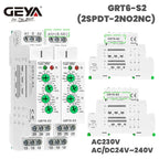GEYA GRT6-S Cycle Time Delay Relay AC/DC24V-240V Asymmetric Relay SPDT 220V 10A Electronic Repeat Relay